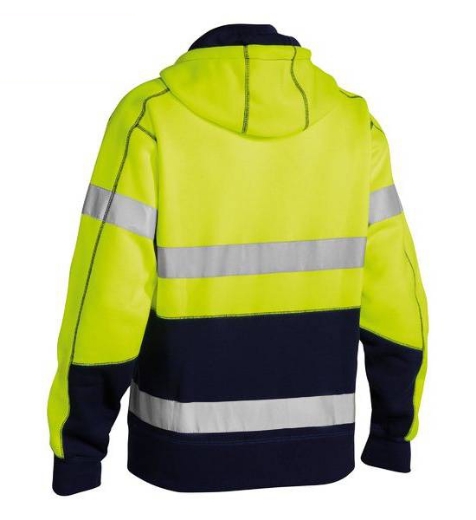 Picture of Bisley, Taped Hi Vis Zip Fleece Hoodie